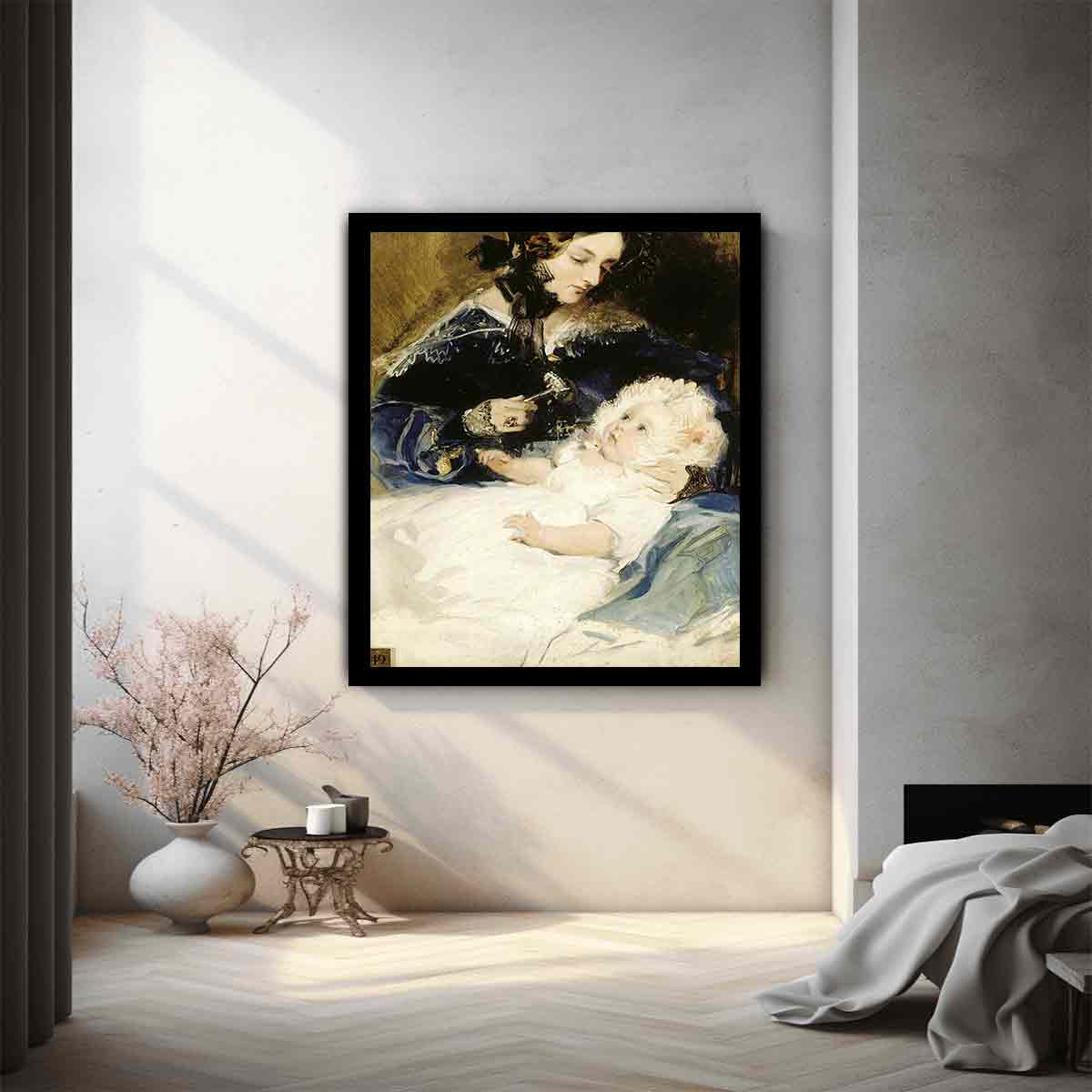Lady Louisa Jane Russell, Duchess of Abercorn (1812-1905) with her Daughter Lady Harriet Georgiana Louisa Hamilton, later Countess of Lichfield (1834-1913)