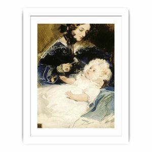 Lady Louisa Jane Russell, Duchess of Abercorn (1812-1905) with her Daughter Lady Harriet Georgiana Louisa Hamilton, later Countess of Lichfield (1834-1913)