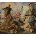Copy after Rubens's "Wolf and Fox Hunt"
