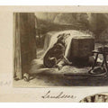 Fotoreproductie van een schilderij van Edwin Henry Landseer Old Shepherd's chief Mourner Landseer (titel op object), RP-F-F01018-AF