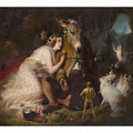 Scene from A Midsummer Night's Dream. Titania and Bottom