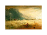 Lifeboat and Manby Apparatus going off to a stranded vessel making signal blue lights of distress , c.1831 artwork preview