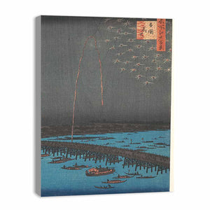 Fireworks at Ryogoku from the series One Hundred Famous Views of Edo 3