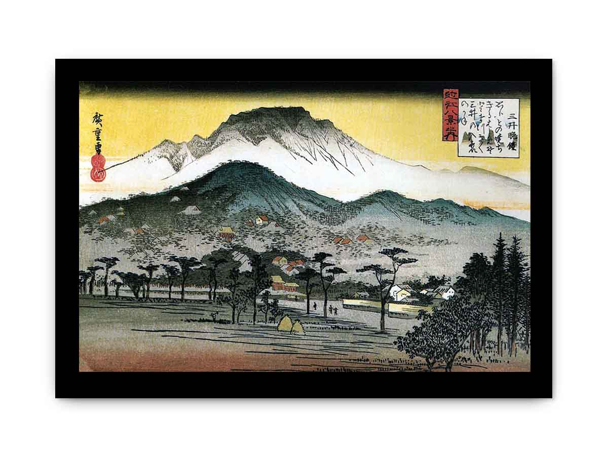 8 Views of Omi - 4. Evening Bell, Mii Temple