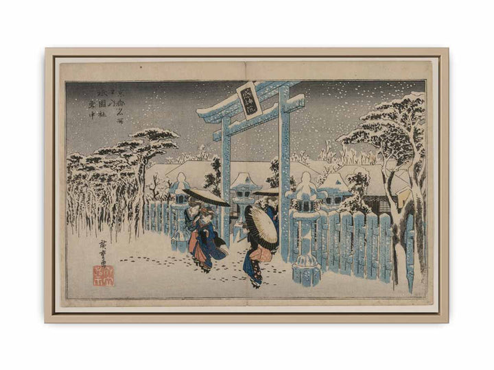 Snow at the Gion Shrine (from the series Famous Places in Kyoto)