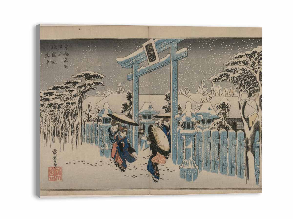 Snow at the Gion Shrine (from the series Famous Places in Kyoto)