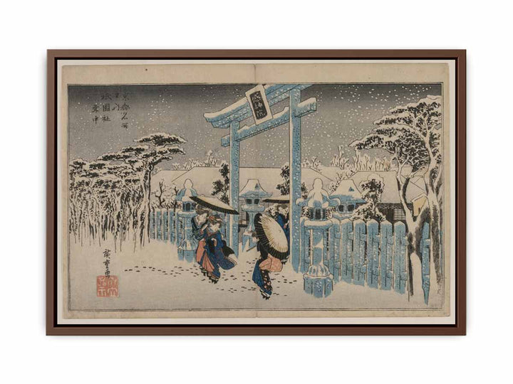 Snow at the Gion Shrine (from the series Famous Places in Kyoto)