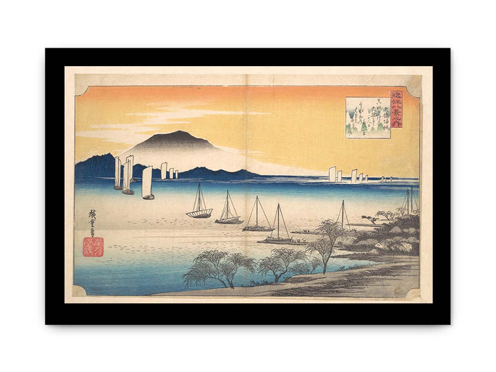 Sailing Boats Returning to Yabase, Lake Biwa