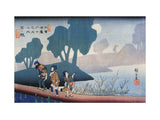Hiroshige, A family in a misty landscape artwork preview