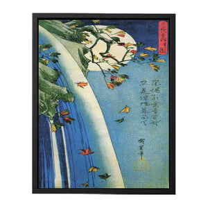 Hiroshige, The moon over a waterfall