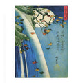 Hiroshige, The moon over a waterfall