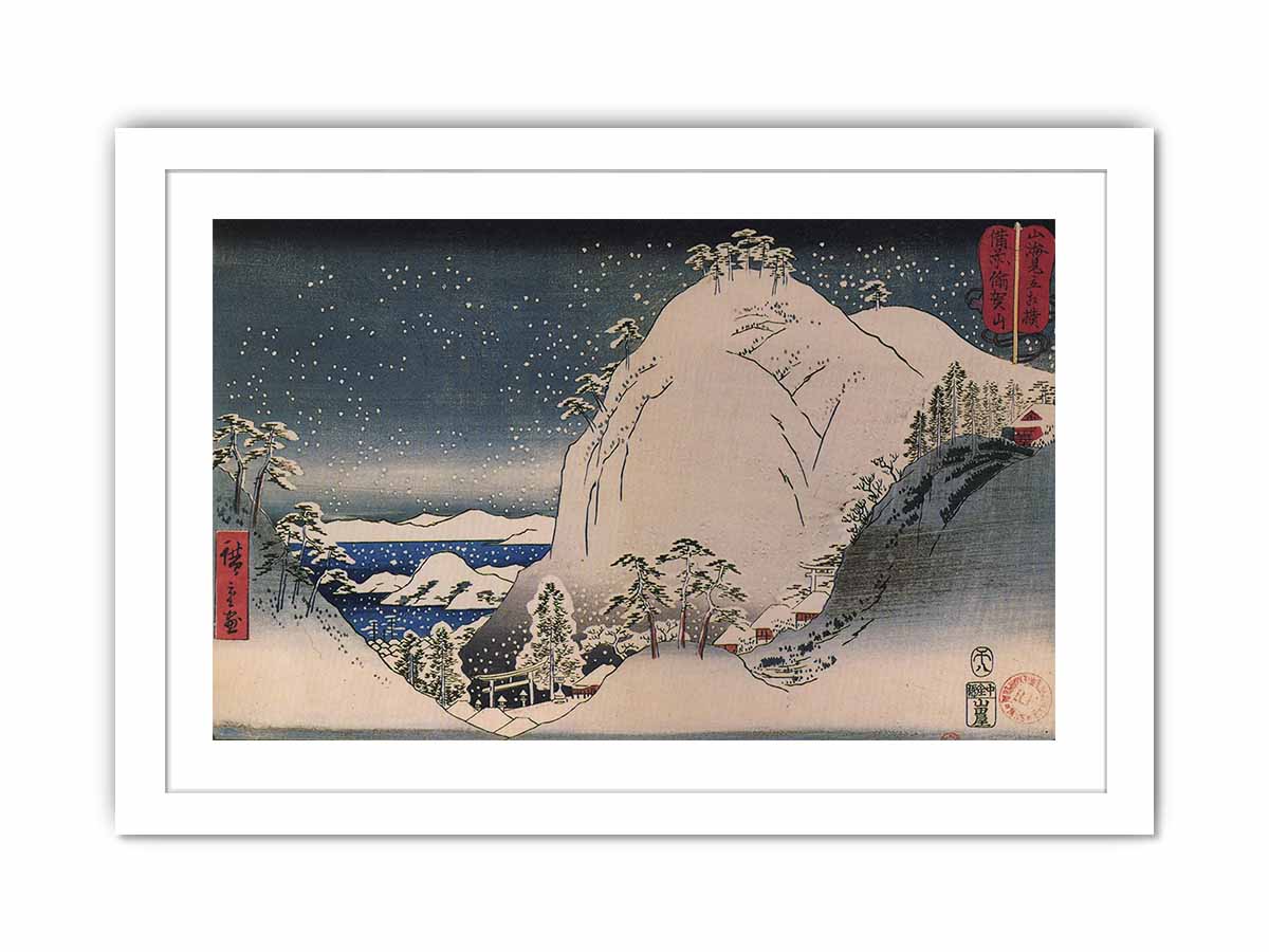 Hiroshige, Shrines in snowy mountains