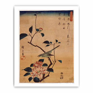 Tsubaki ni Uguisu (Camellia and Bush Warbler)