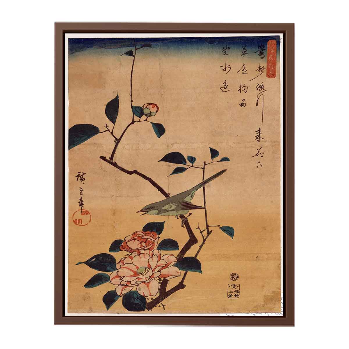 Tsubaki ni Uguisu (Camellia and Bush Warbler)