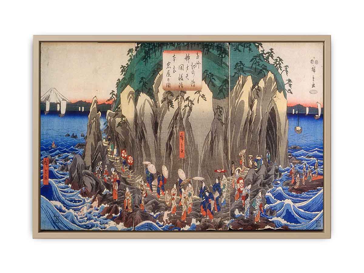 Hiroshige Pilgrimage to the Cave Shrine of Benzaiten