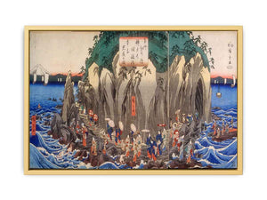 Hiroshige Pilgrimage to the Cave Shrine of Benzaiten