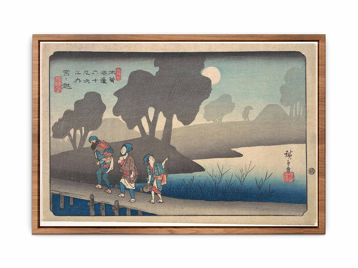 Moonlit Night at Miyanokoshi, from The Sixty-nine Stations of the Kisokaidō