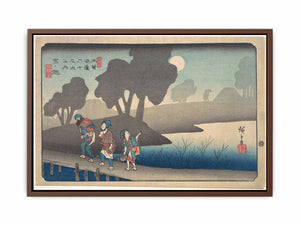 Moonlit Night at Miyanokoshi, from The Sixty-nine Stations of the Kisokaidō