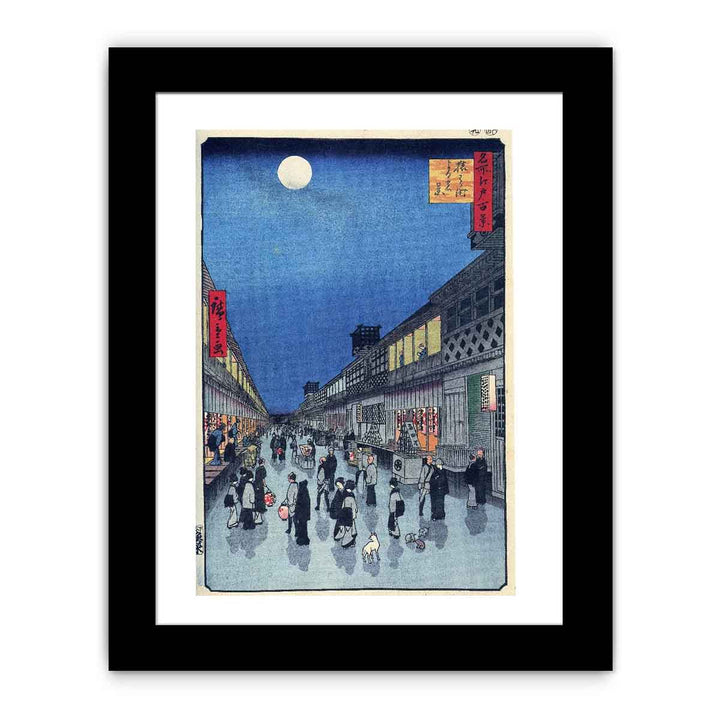 Hiroshige, Night View of Saruwaka-machi