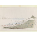 Cherry-blossom Time, People Picknicking at Gotenyama, from Letter-Sheet set.