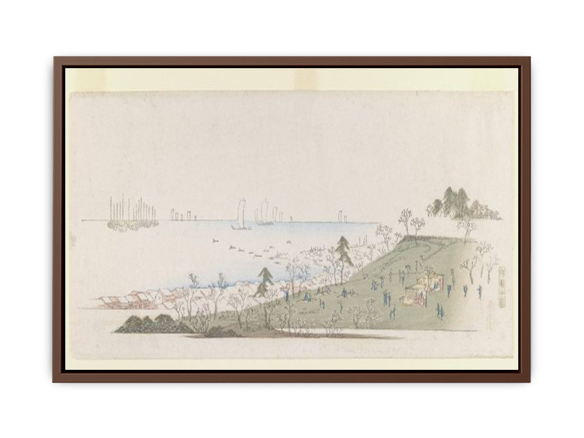Cherry-blossom Time, People Picknicking at Gotenyama, from Letter-Sheet set.