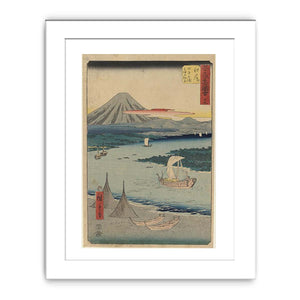 19th Ejiri: The Pine Forest of Miho and Tago Bay near Ejiri, From the Upright Gojusan Tsugi Tokaido