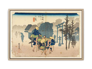 Print, Mishima, Morning Mist, in The Fifty-Three Stations of the Tokaido Road (Tokaido Gojusan Tsugi-no Uchi), ca. 1834