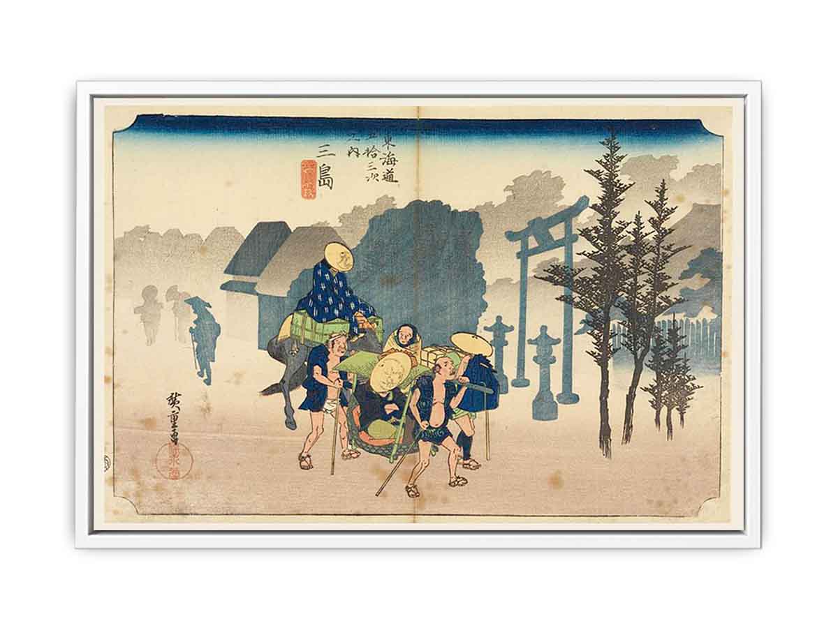 Print, Mishima, Morning Mist, in The Fifty-Three Stations of the Tokaido Road (Tokaido Gojusan Tsugi-no Uchi), ca. 1834