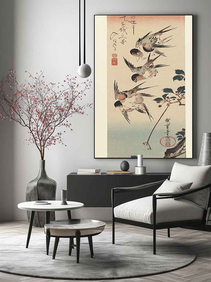 Tanzaku, Four Swallows