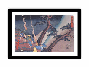 Travellers on a Mountain path at night