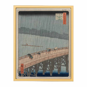 Sudden Shower over Shin-Ōhashi Bridge and Atake, from the series One Hundred Famous Views of Edo