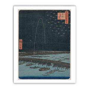 Fireworks at Ryōgoku, from the series One Hundred Views of Famous Places in Edo