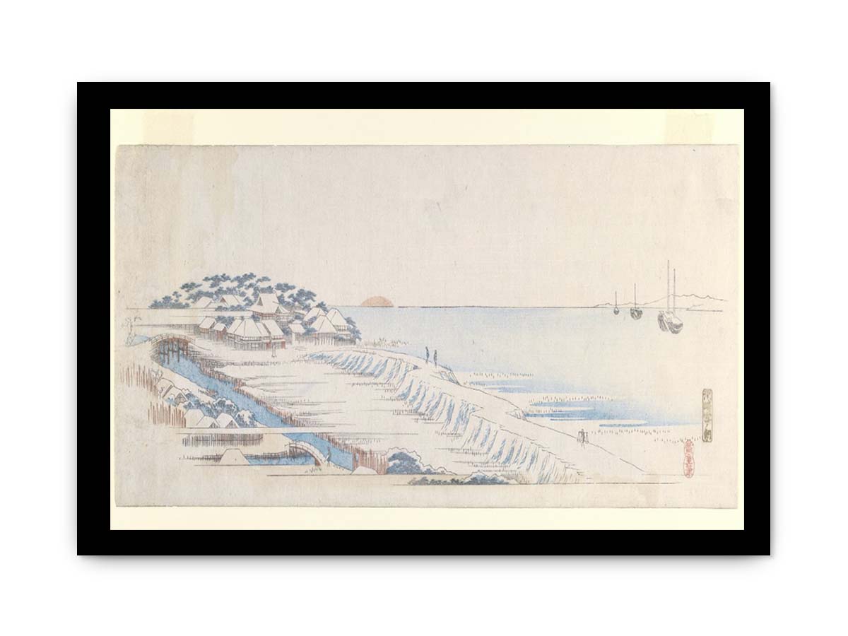 Snow Dawn at Susaki from the Letter-Sheet Set