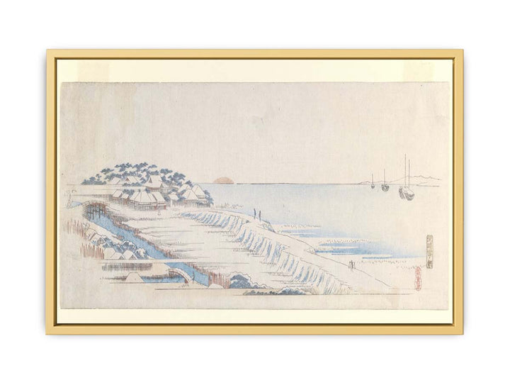 Snow Dawn at Susaki from the Letter-Sheet Set