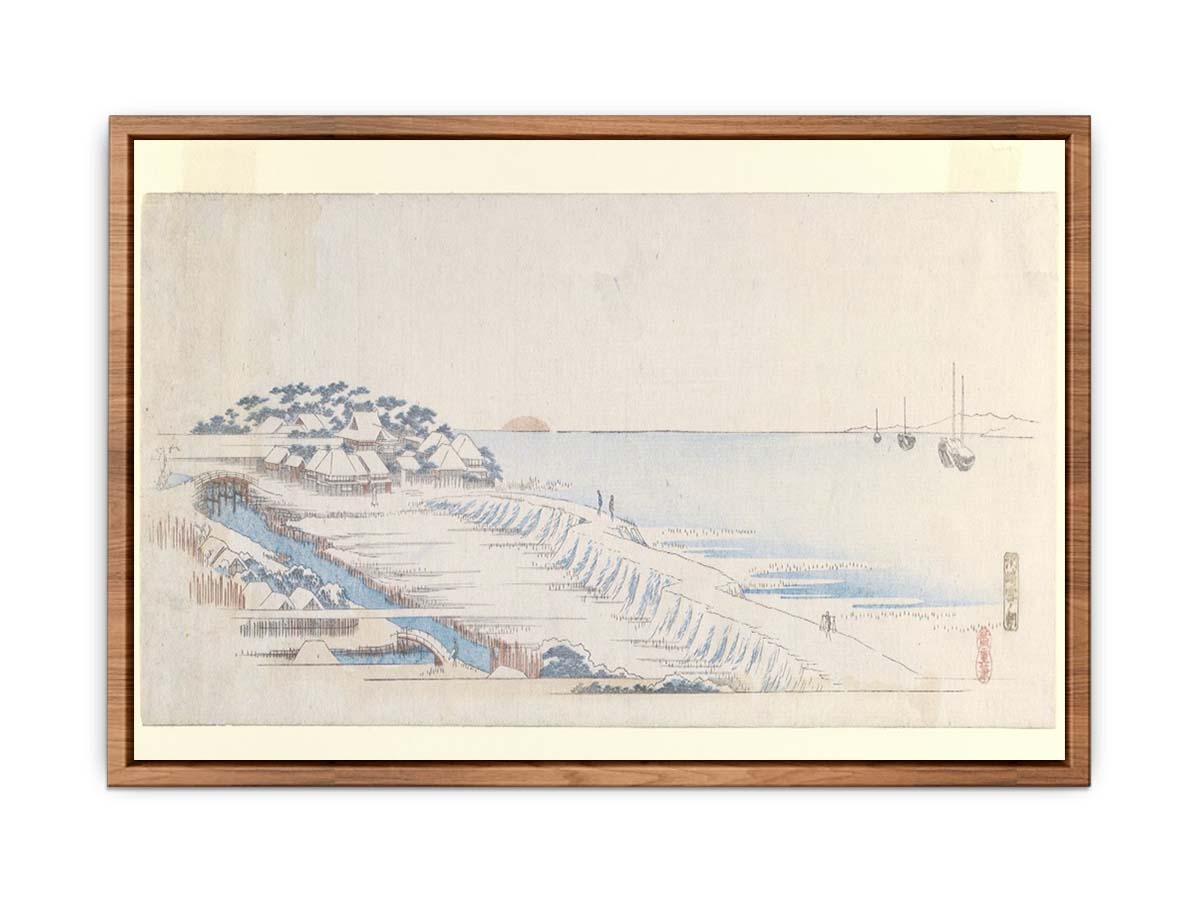 Snow Dawn at Susaki from the Letter-Sheet Set