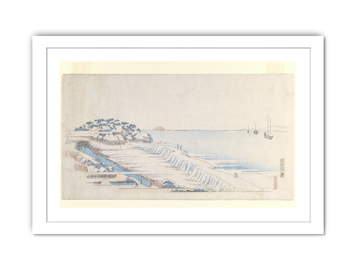 Snow Dawn at Susaki from the Letter-Sheet Set