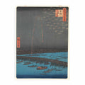 Fireworks at Ryōgoku Bridge, from the series One Hundred Famous Views of Edo