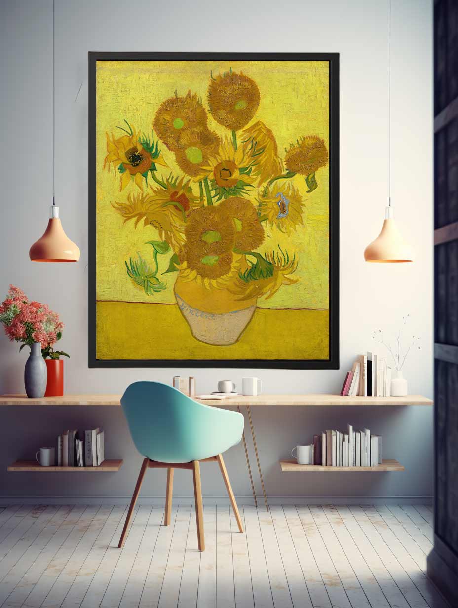 Vase Of Sunflowers Painting By Van Gogh