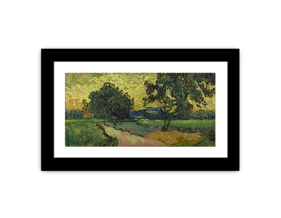 Landscape At Twilight By Van Gogh Canvas Print