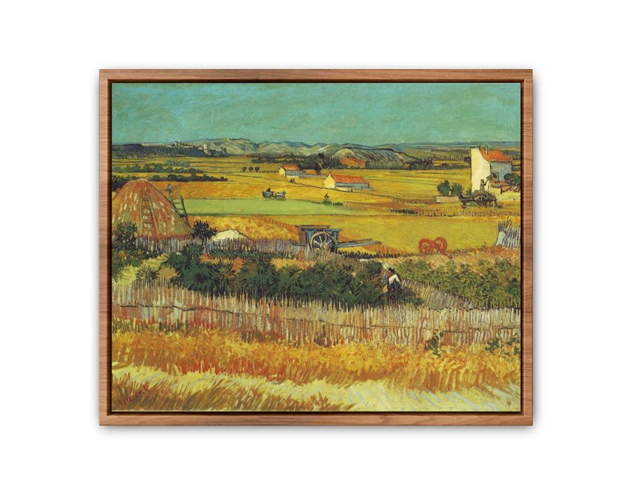 Harvest Painting By Van Gogh Streched canvas