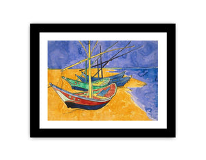 Fishing Boats By Van Gogh Canvas Print