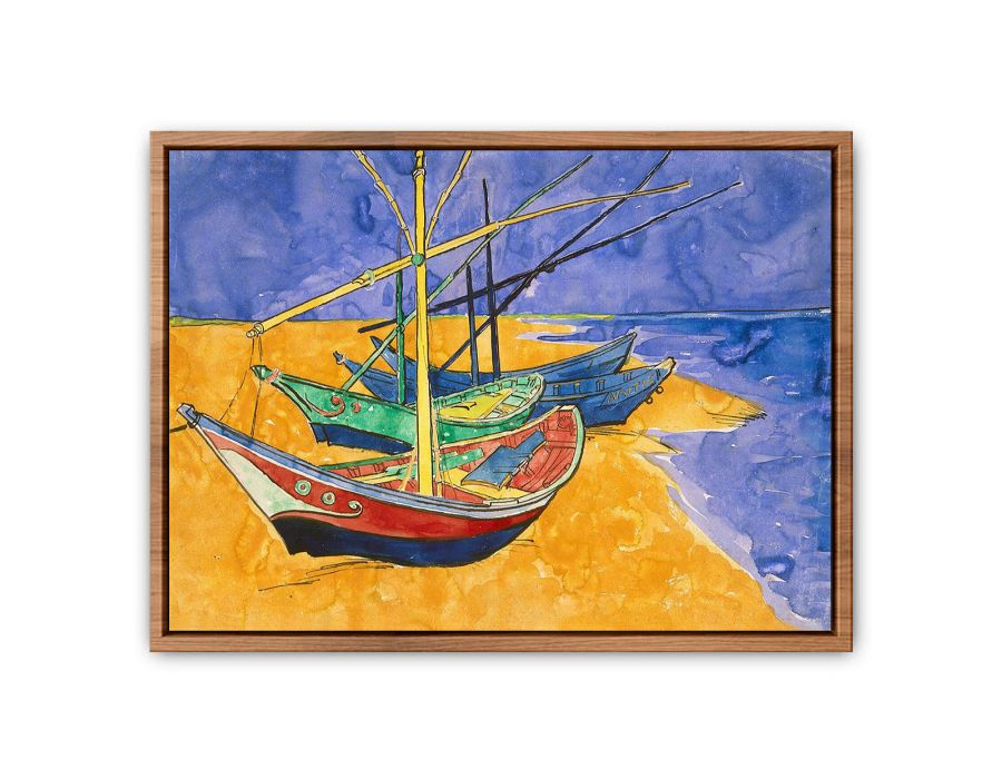 Fishing Boats By Van Gogh Streched canvas