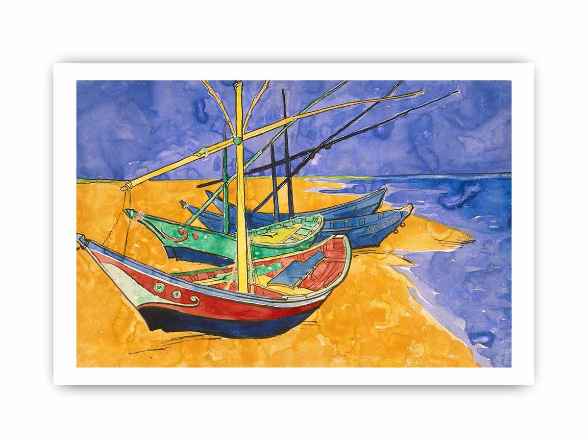 Fishing Boats By Van Gogh