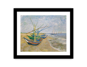Fishing Boats At Sainte-Marie By Van Gogh Canvas Print