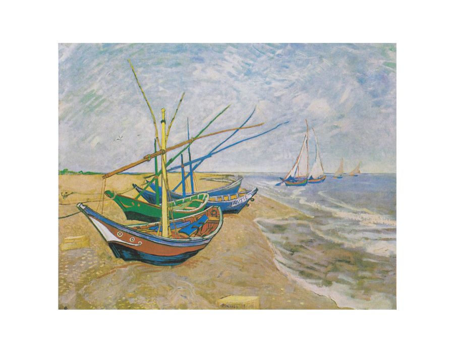 Fishing Boats At Sainte-Marie By Van Gogh