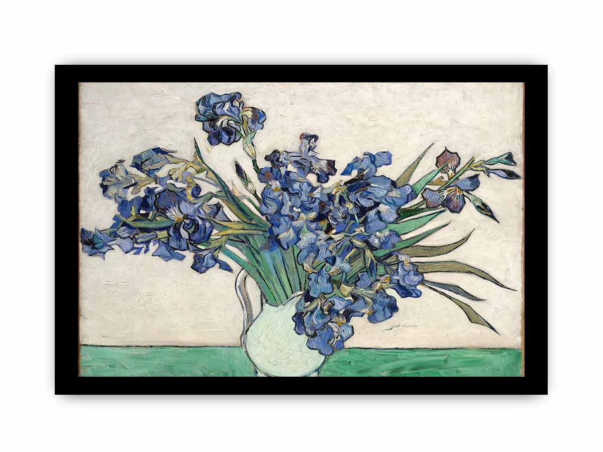 Irises In Vase Painting By Van Gogh