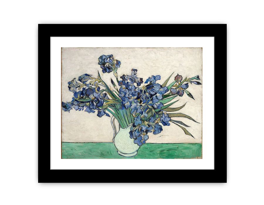 Irises In Vase Painting By Van Gogh Canvas Print