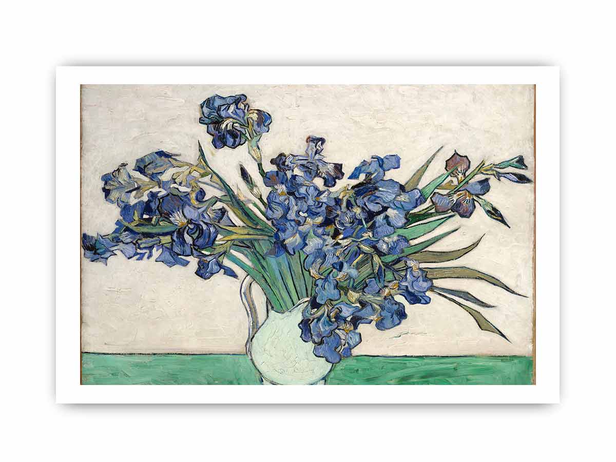 Irises In Vase Painting By Van Gogh