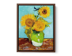 Sunflowers on Green By Van Gogh Famous Painting