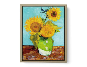 Sunflowers on Green By Van Gogh Oil Painting